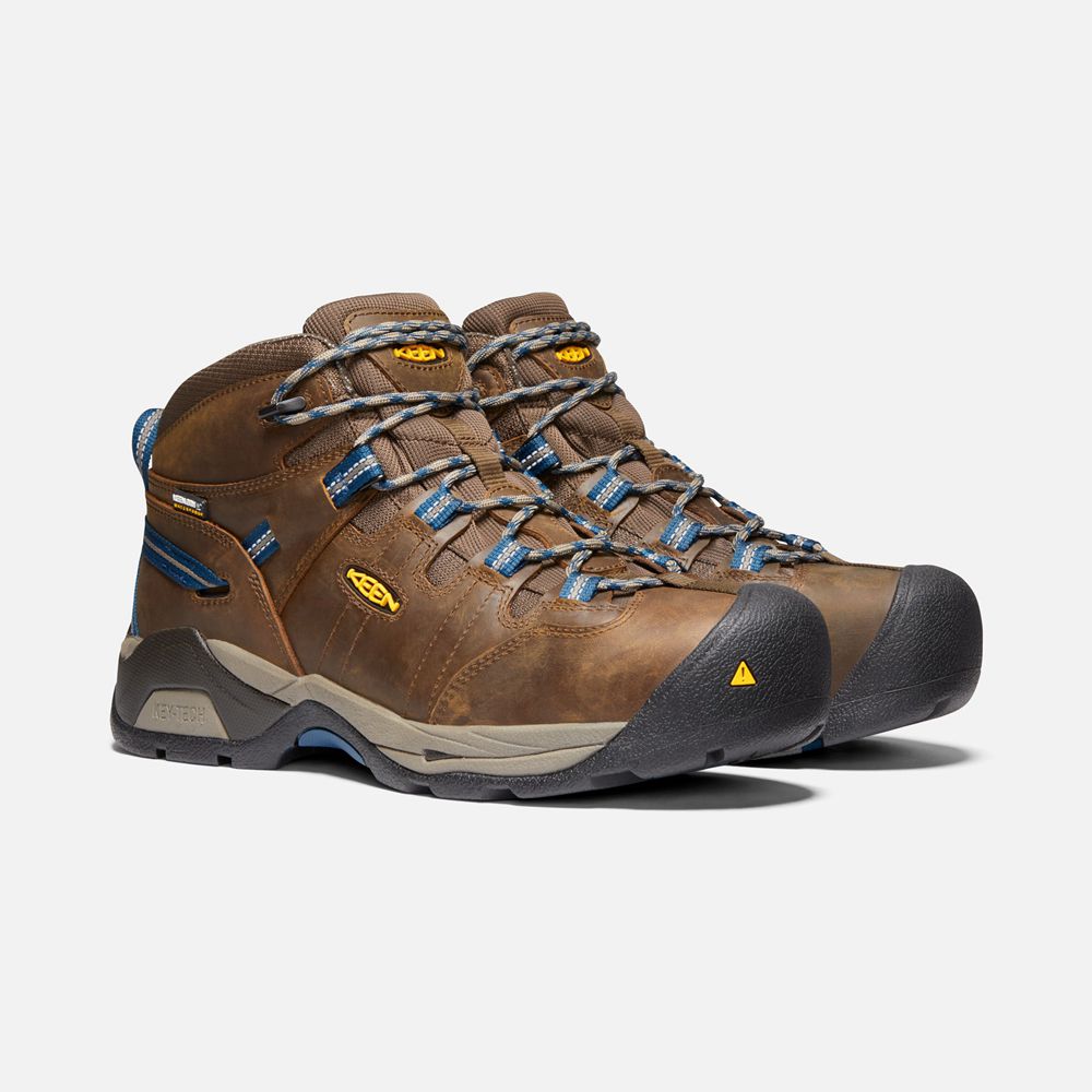 Keen Trekking Bot Erkek Kahverengi - Detroit Xt Waterproof (Steel Toe) - Türkiye JWFO05367